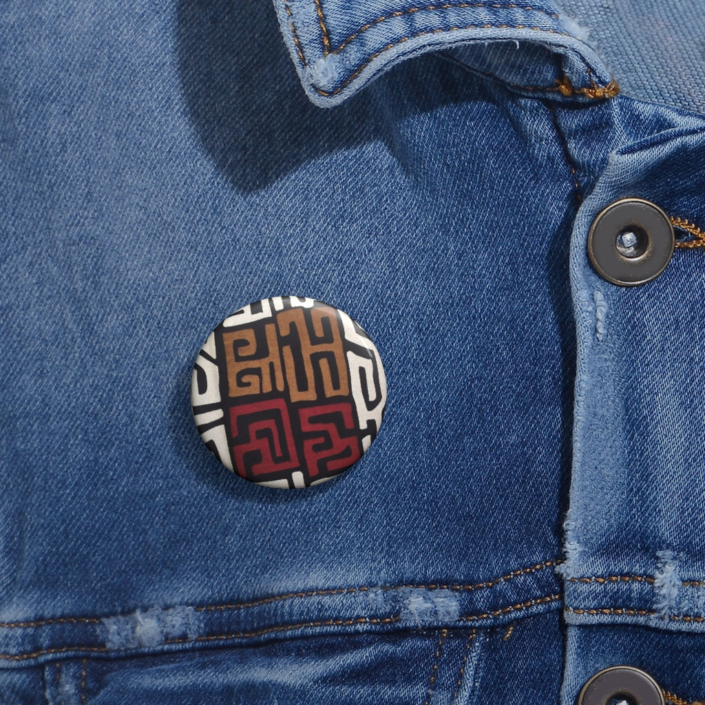 DENKYEM ASE "Kuba Cloth All Over" Pin Button