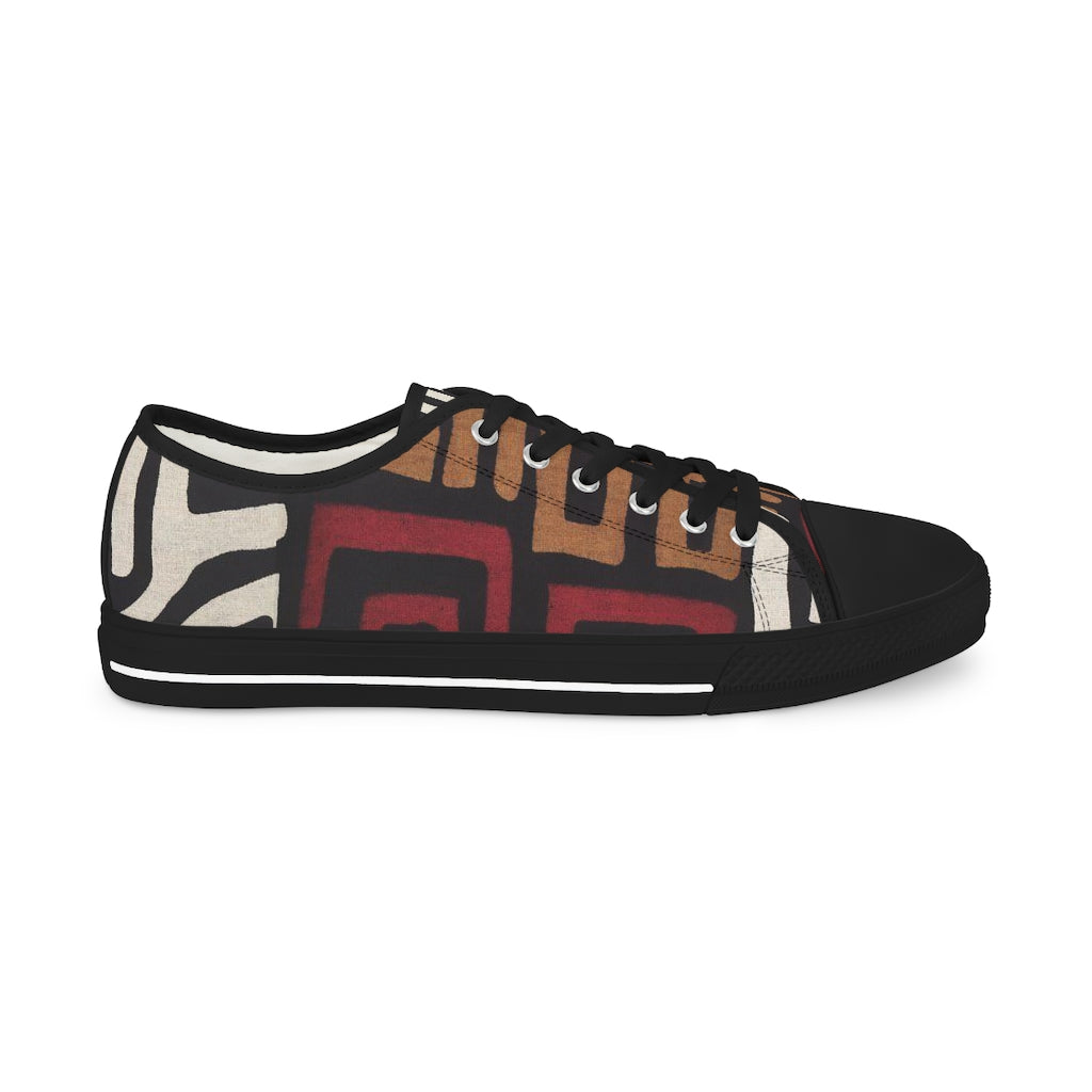 DENKYEM ASE "Kuba Cloth All Over" Men's Low Top Sneakers