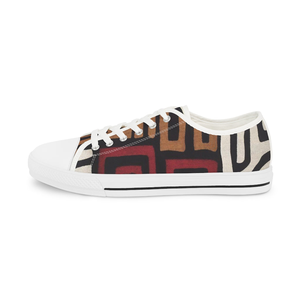 DENKYEM ASE "Kuba Cloth All Over" Men's Low Top Sneakers