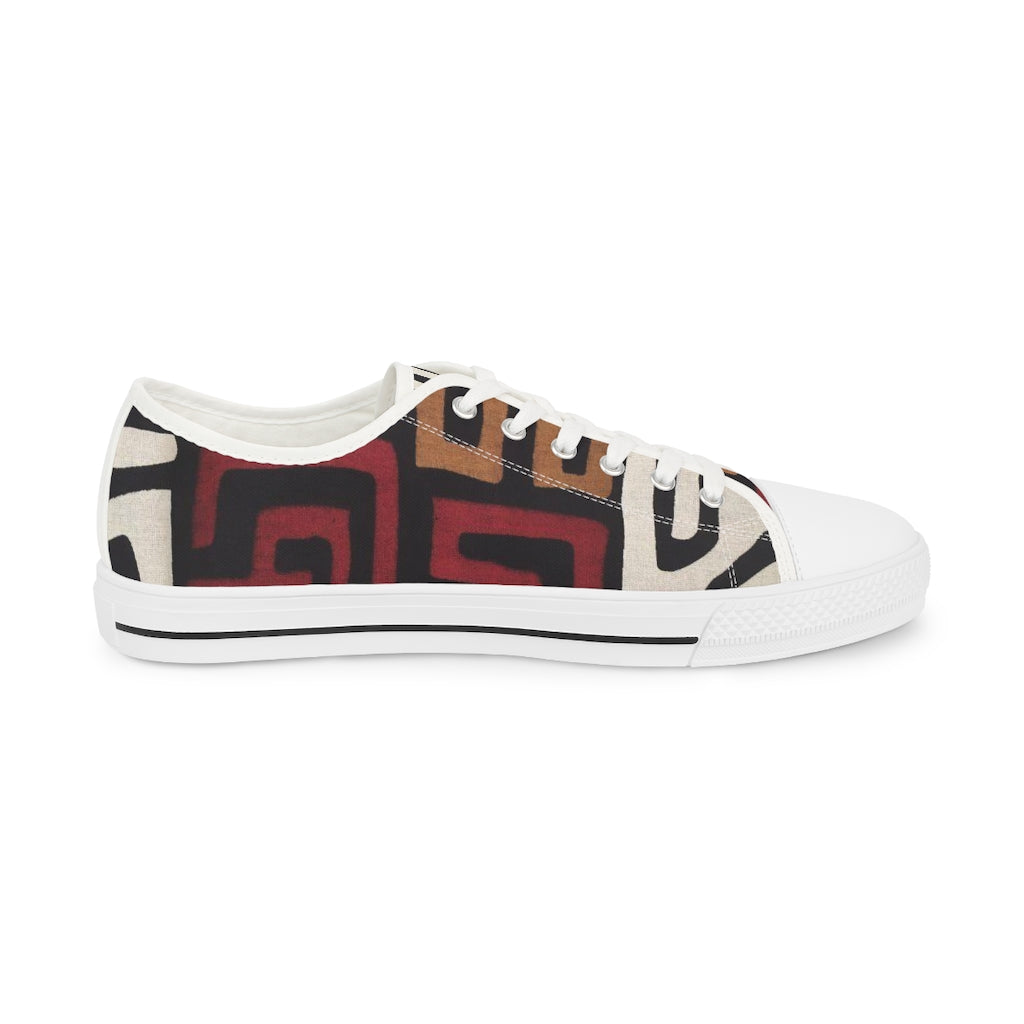DENKYEM ASE "Kuba Cloth All Over" Men's Low Top Sneakers