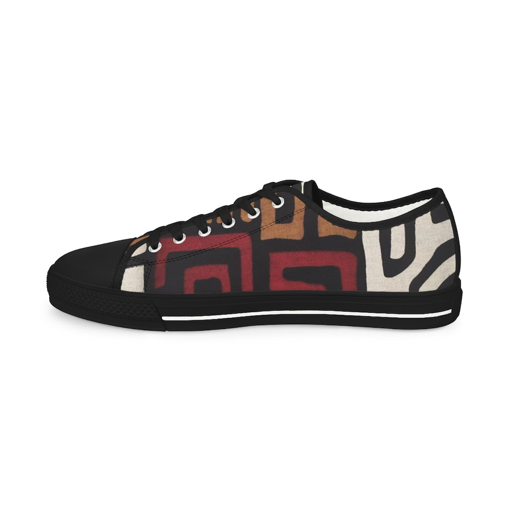 DENKYEM ASE "Kuba Cloth All Over" Men's Low Top Sneakers