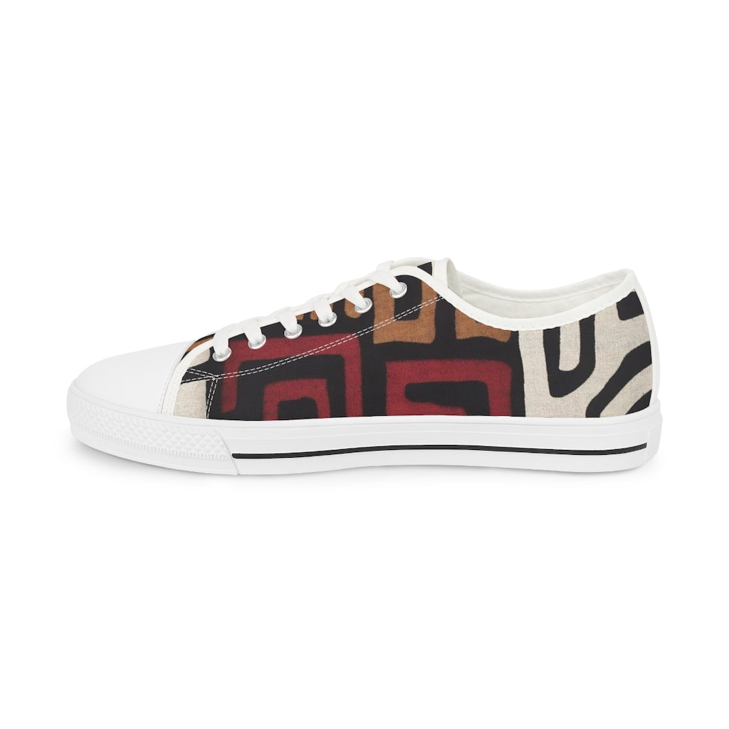 DENKYEM ASE "Kuba Cloth All Over" Men's Low Top Sneakers