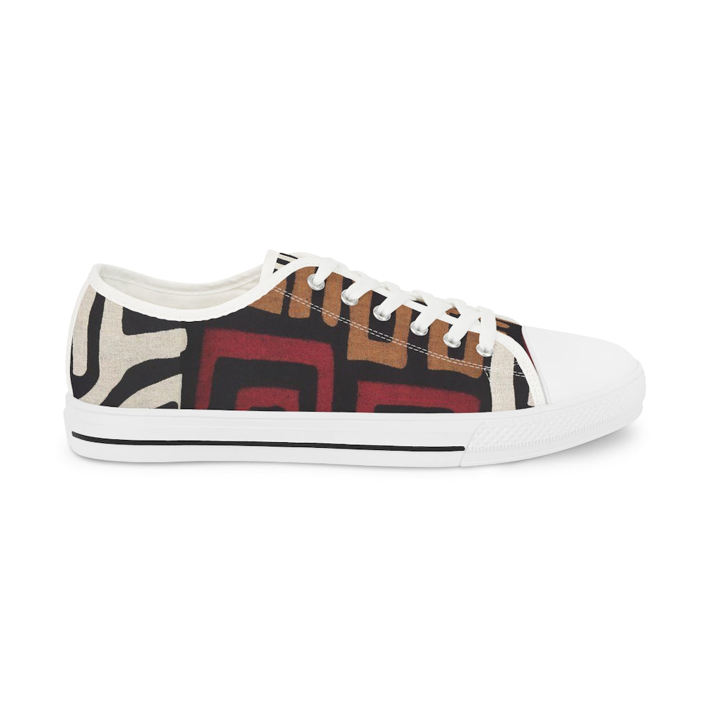 DENKYEM ASE "Kuba Cloth All Over" Men's Low Top Sneakers