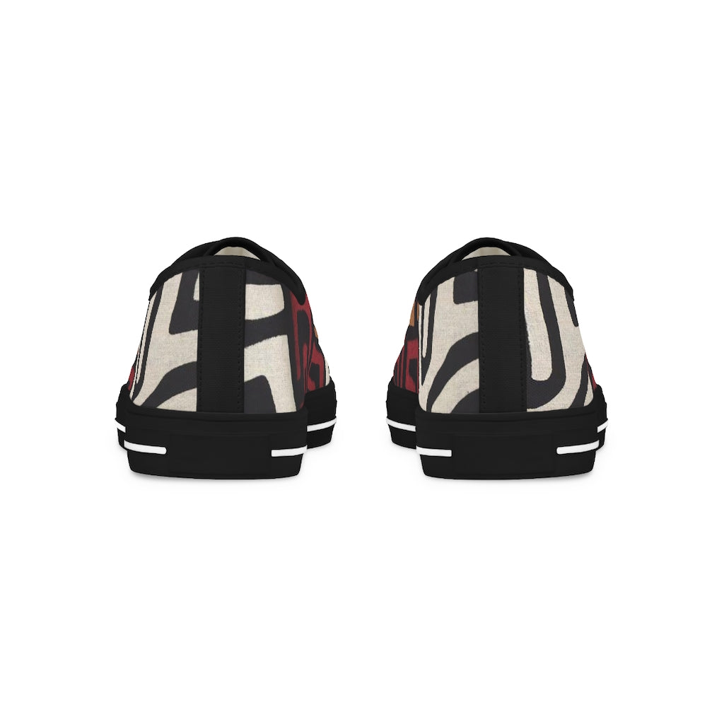 DENKYEM ASE "Kuba Cloth All Over" Men's Low Top Sneakers