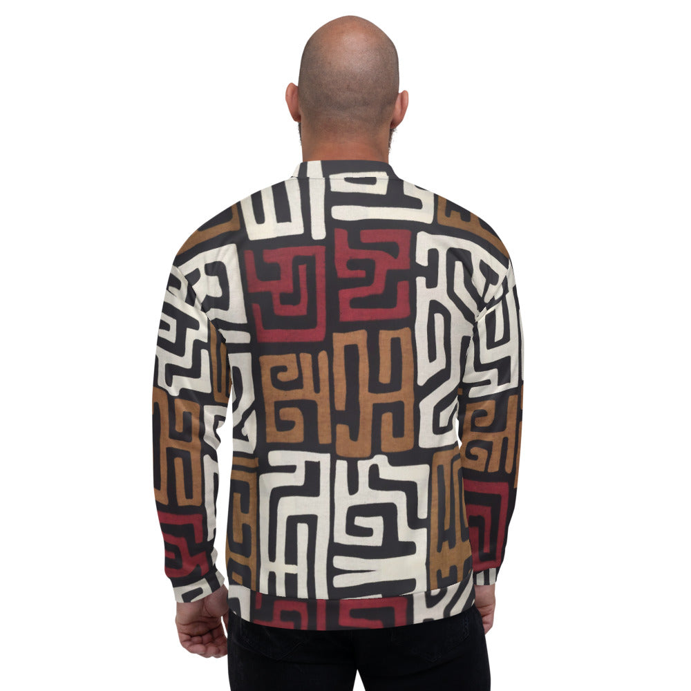 DENKYEM ASE "Kuba Cloth All Over" Unisex Bomber Jacket
