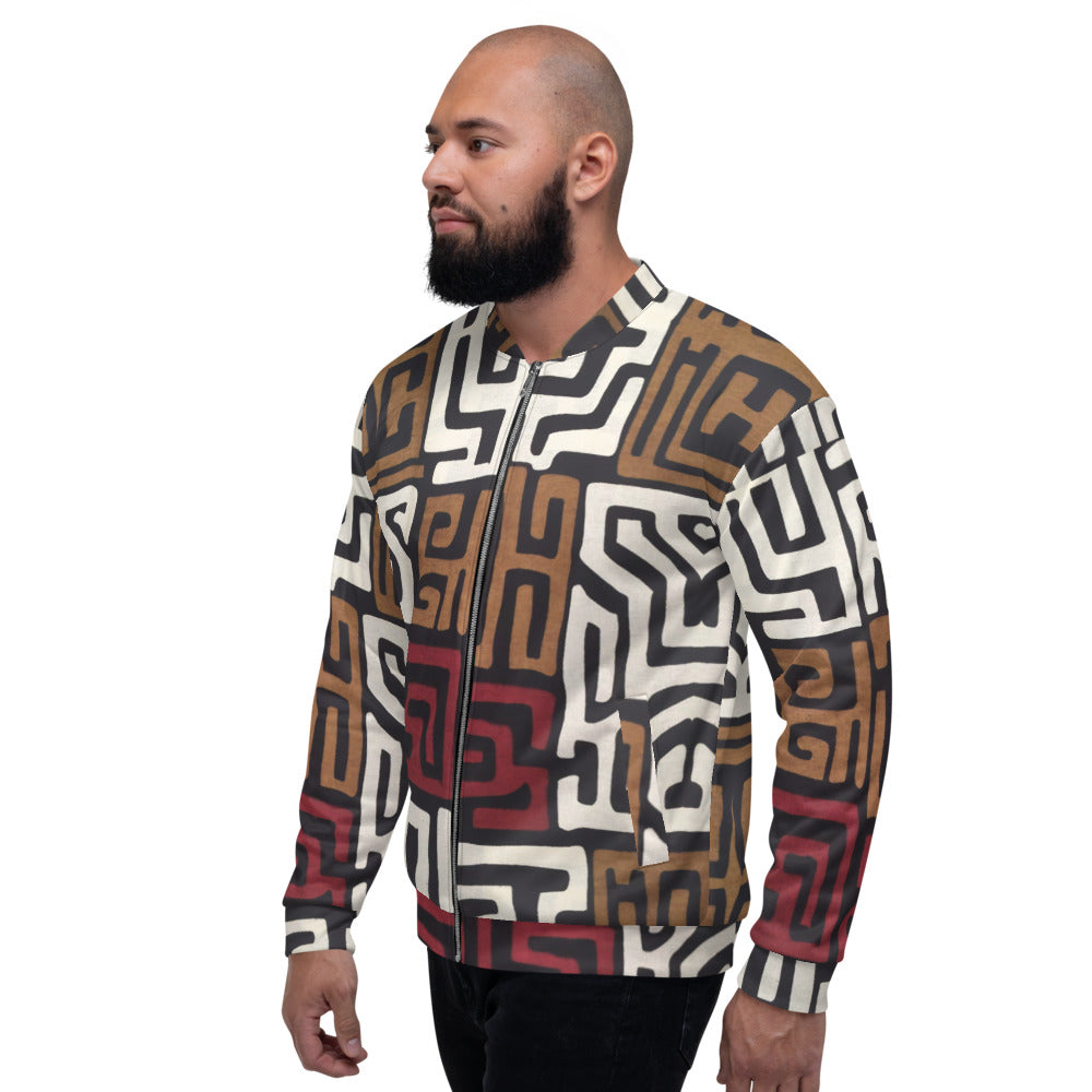 DENKYEM ASE "Kuba Cloth All Over" Unisex Bomber Jacket