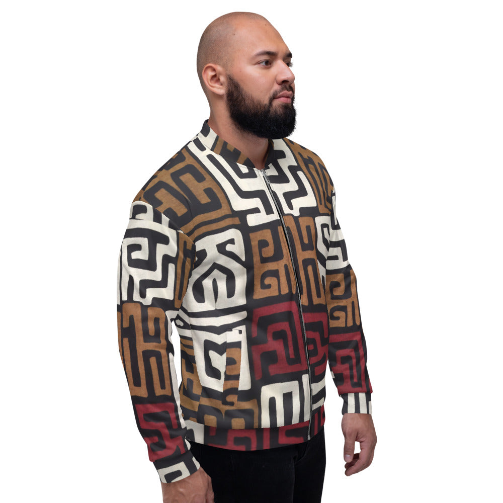 DENKYEM ASE "Kuba Cloth All Over" Unisex Bomber Jacket