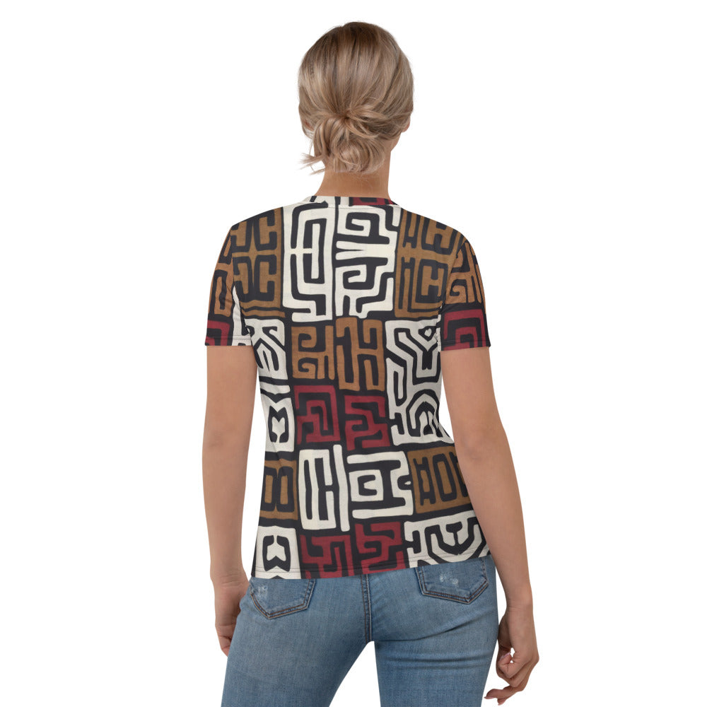 DENKYEM ASE "Kuba Cloth All Over" Women's T-shirt