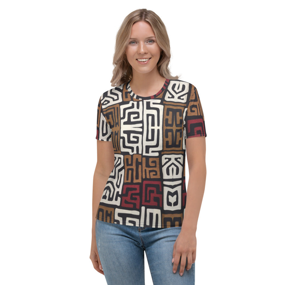 DENKYEM ASE "Kuba Cloth All Over" Women's T-shirt