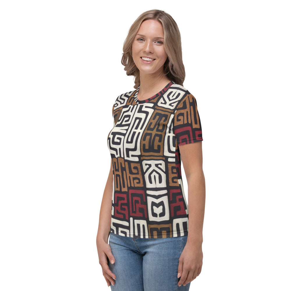 DENKYEM ASE "Kuba Cloth All Over" Women's T-shirt