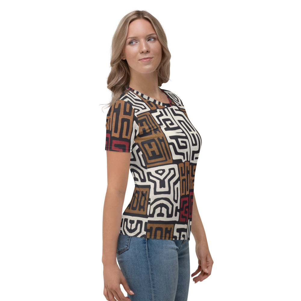 DENKYEM ASE "Kuba Cloth All Over" Women's T-shirt