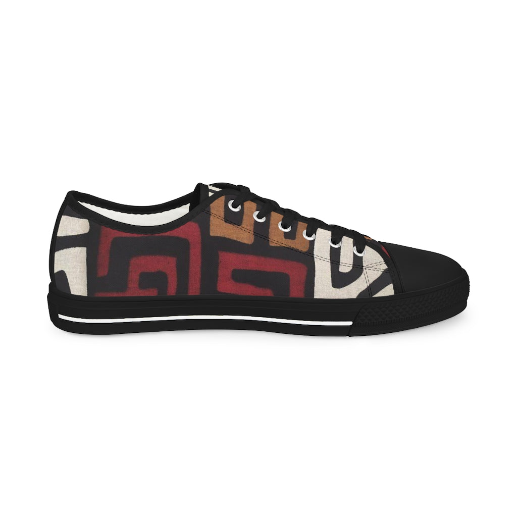 DENKYEM ASE "Kuba Cloth All Over" Men's Low Top Sneakers
