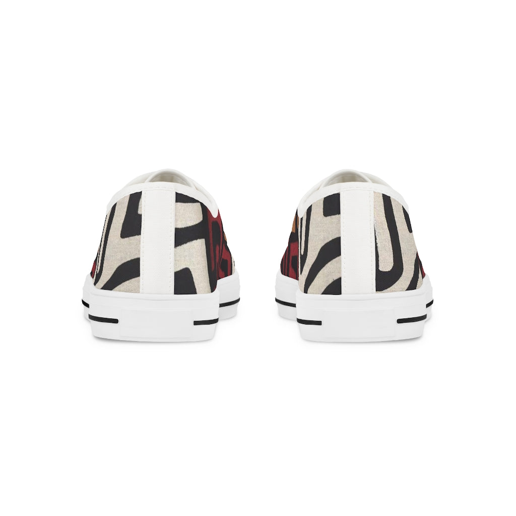 DENKYEM ASE "Kuba Cloth All Over" Men's Low Top Sneakers