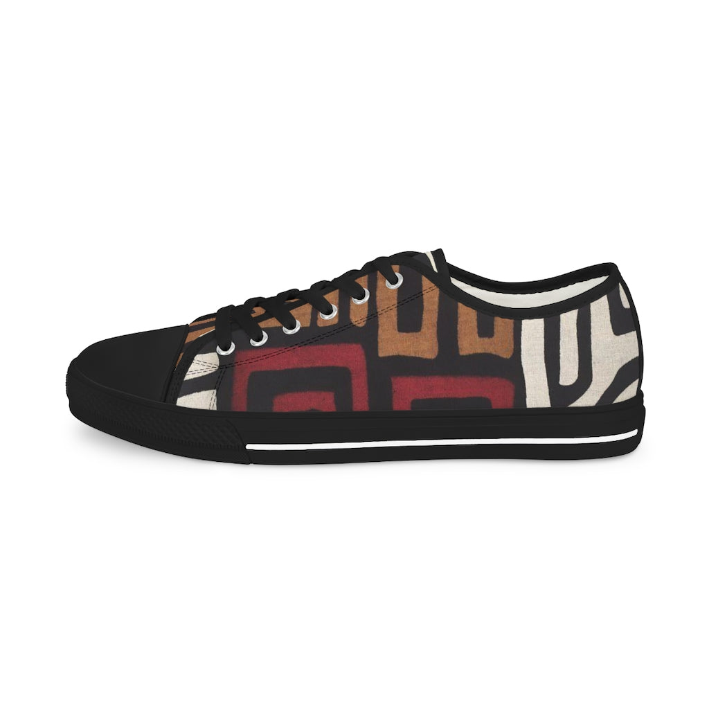 DENKYEM ASE "Kuba Cloth All Over" Men's Low Top Sneakers