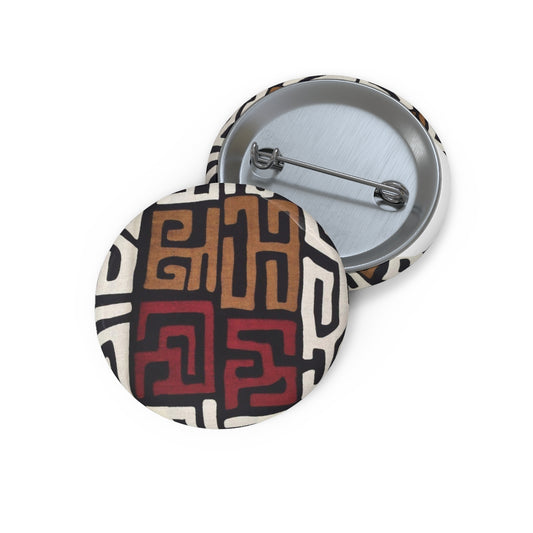 DENKYEM ASE "Kuba Cloth All Over" Pin Button
