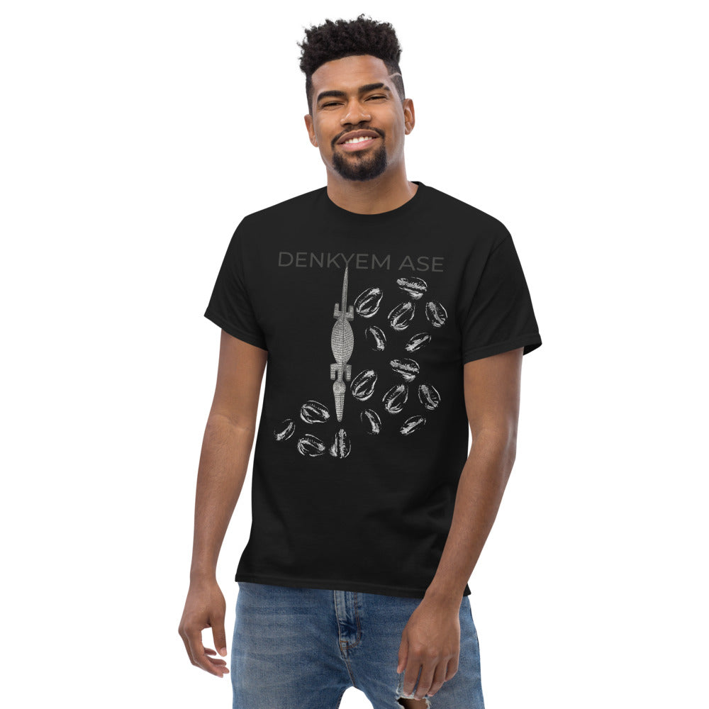 DENKYEM ASE Cowries & Logo Men's heavyweight tee