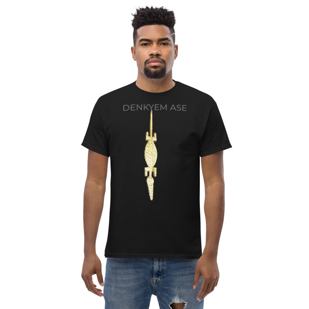 DENKYEM ASE Digi-Gold Logo Men's heavyweight tee