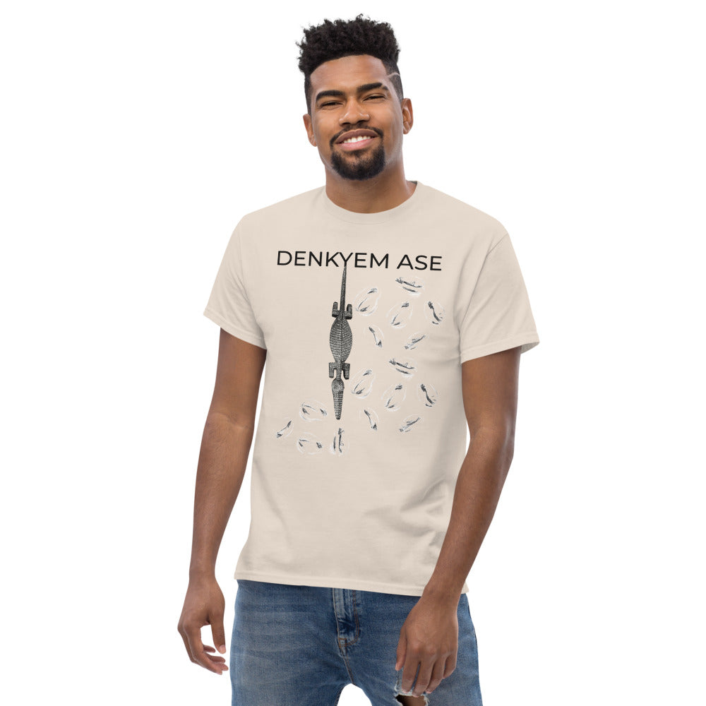 DENKYEM ASE Cowries & Logo Men's heavyweight tee