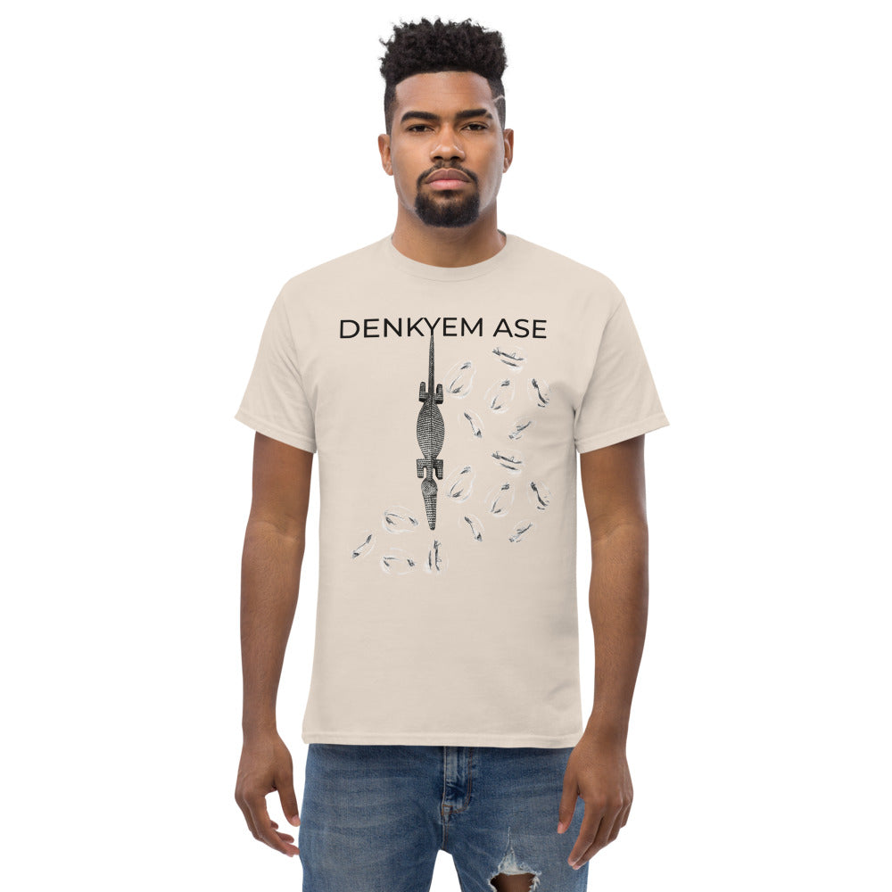 DENKYEM ASE Cowries & Logo Men's heavyweight tee