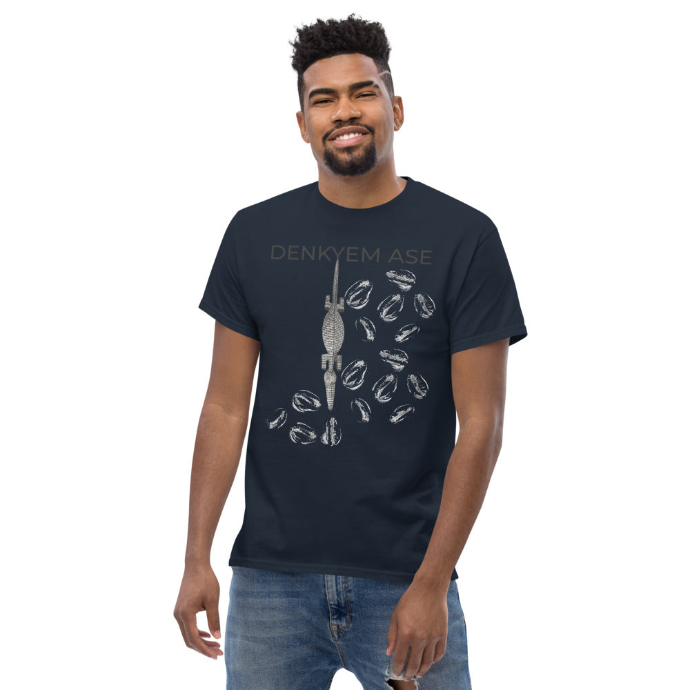 DENKYEM ASE Cowries & Logo Men's heavyweight tee