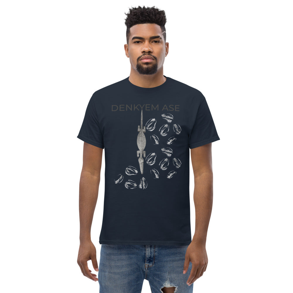 DENKYEM ASE Cowries & Logo Men's heavyweight tee