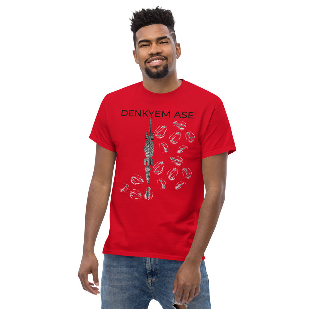 DENKYEM ASE Cowries & Logo Men's heavyweight tee