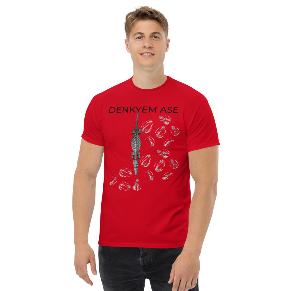 DENKYEM ASE Cowries & Logo Men's heavyweight tee