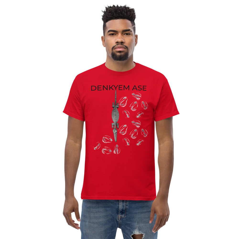 DENKYEM ASE Cowries & Logo Men's heavyweight tee