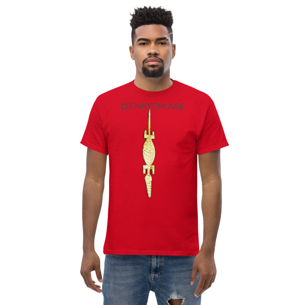 DENKYEM ASE Digi-Gold Logo Men's heavyweight tee