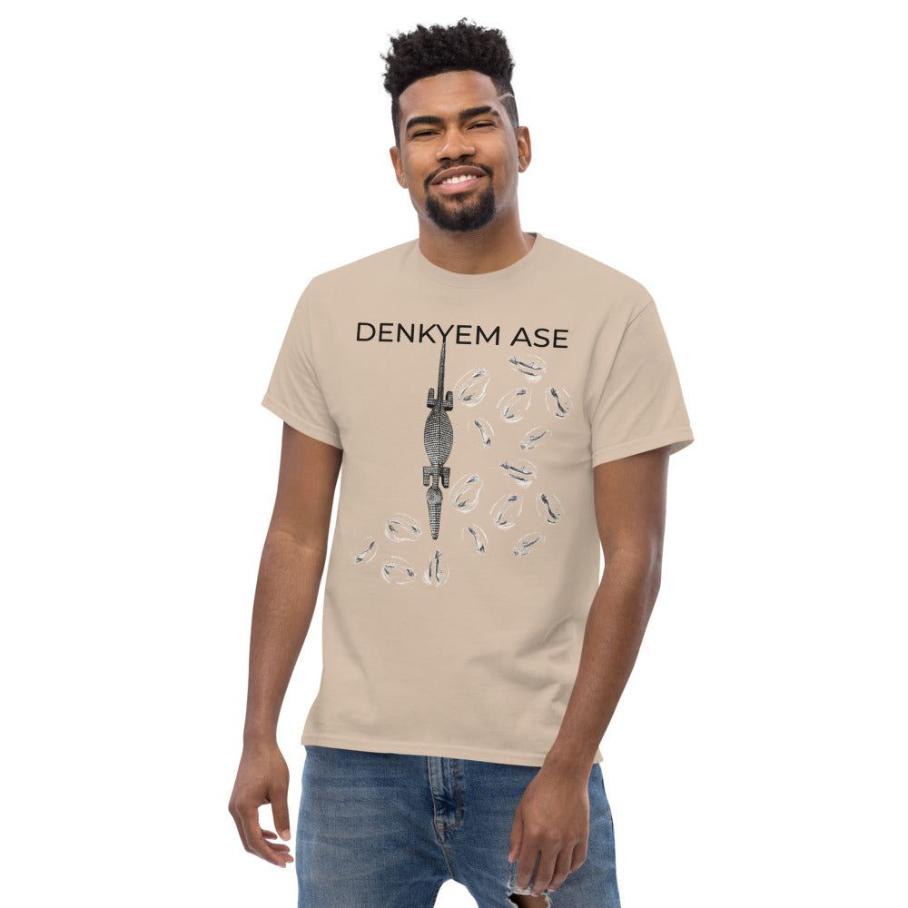 DENKYEM ASE Cowries & Logo Men's heavyweight tee