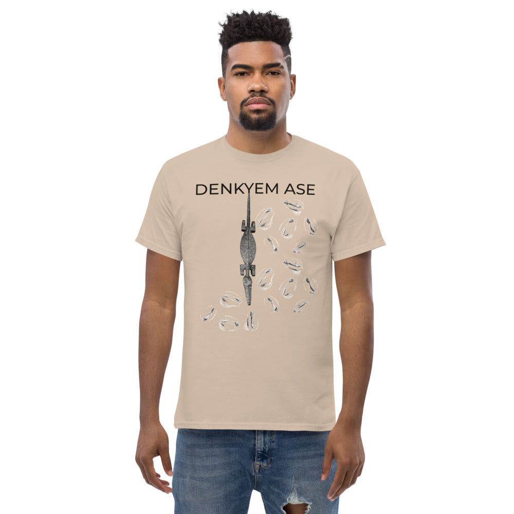 DENKYEM ASE Cowries & Logo Men's heavyweight tee