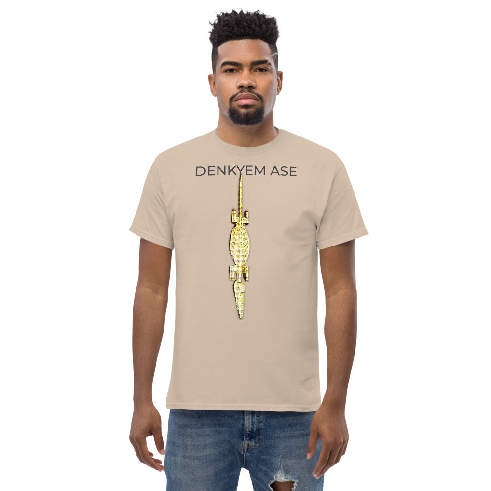 DENKYEM ASE Digi-Gold Logo Men's heavyweight tee