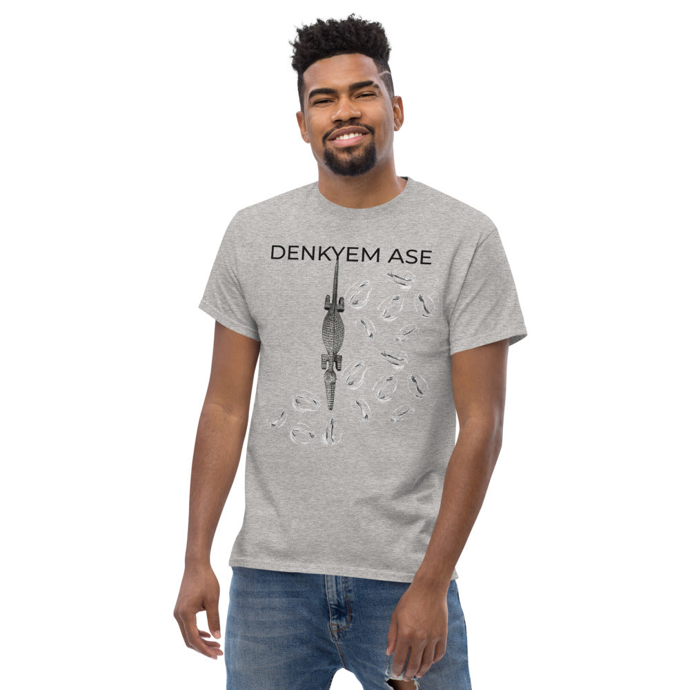 DENKYEM ASE Cowries & Logo Men's heavyweight tee