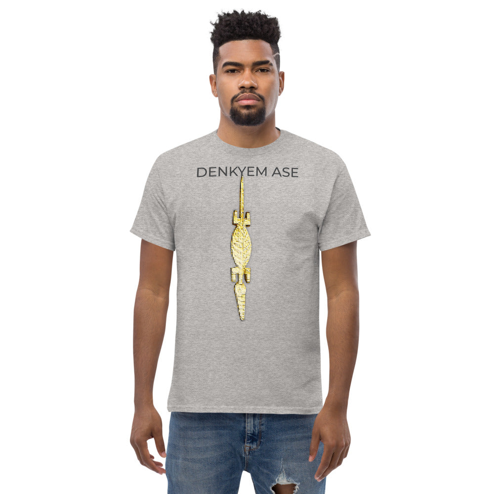DENKYEM ASE Digi-Gold Logo Men's heavyweight tee