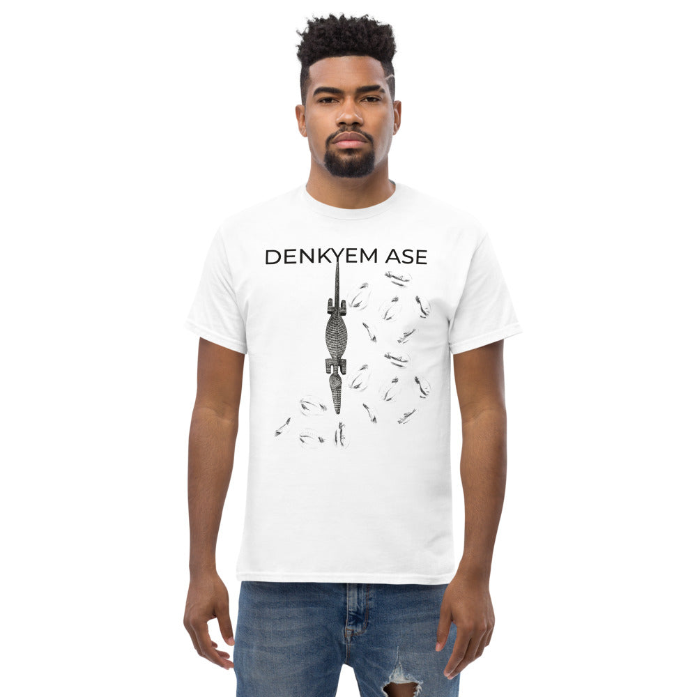 DENKYEM ASE Cowries & Logo Men's heavyweight tee