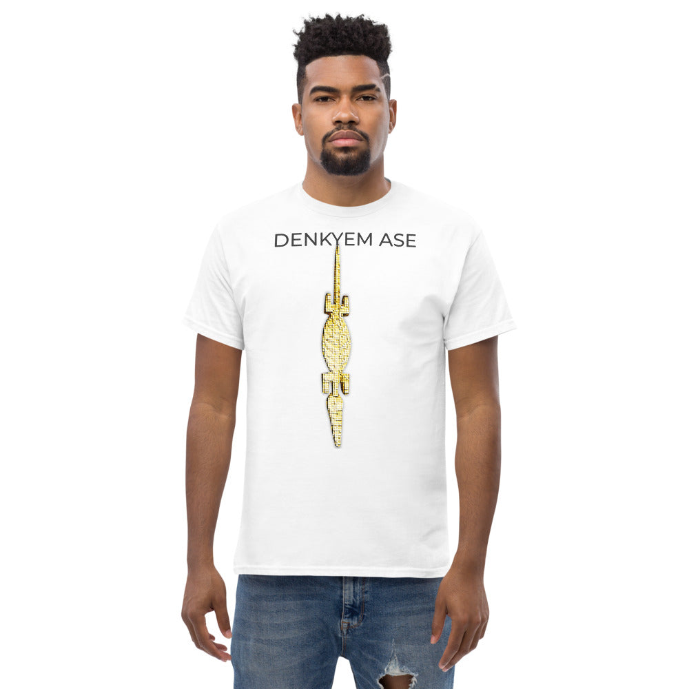 DENKYEM ASE Digi-Gold Logo Men's heavyweight tee