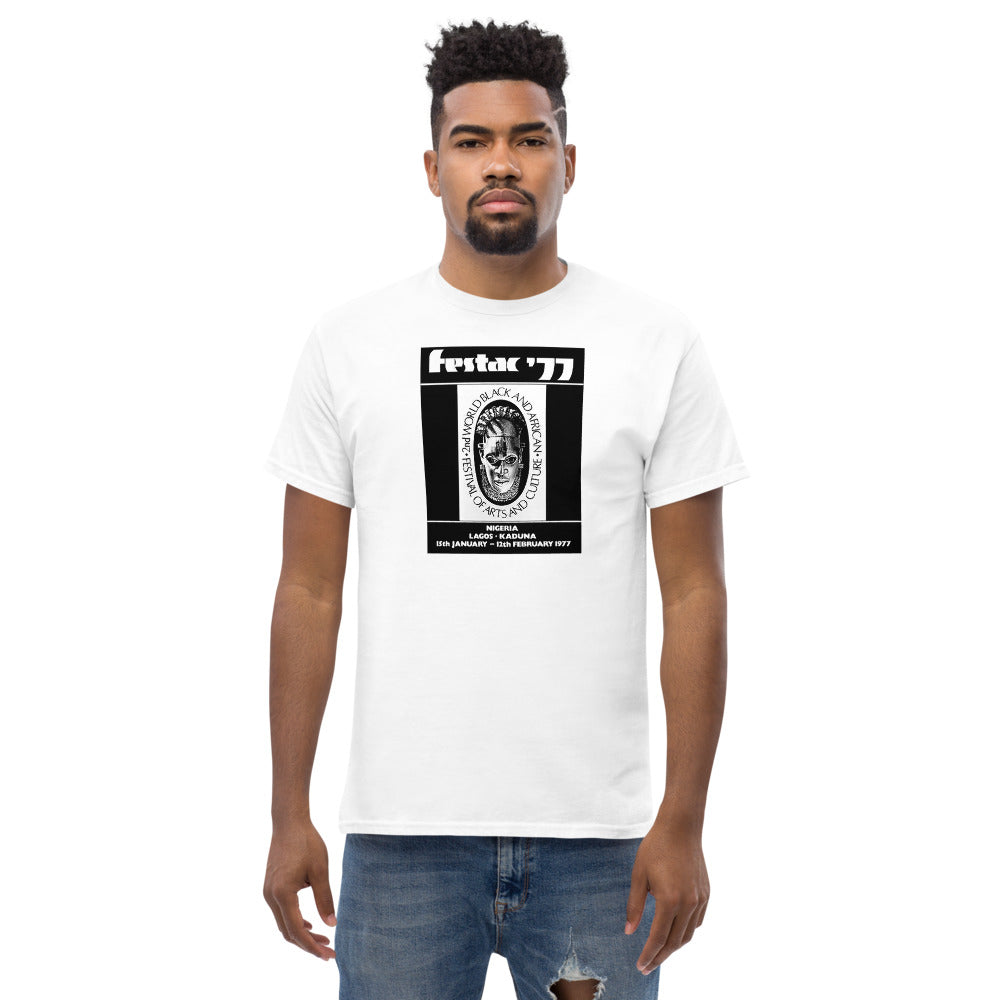 DENKYEM ASE "Benin Bronzes FESTAC '77 Retro" Men's heavyweight tee