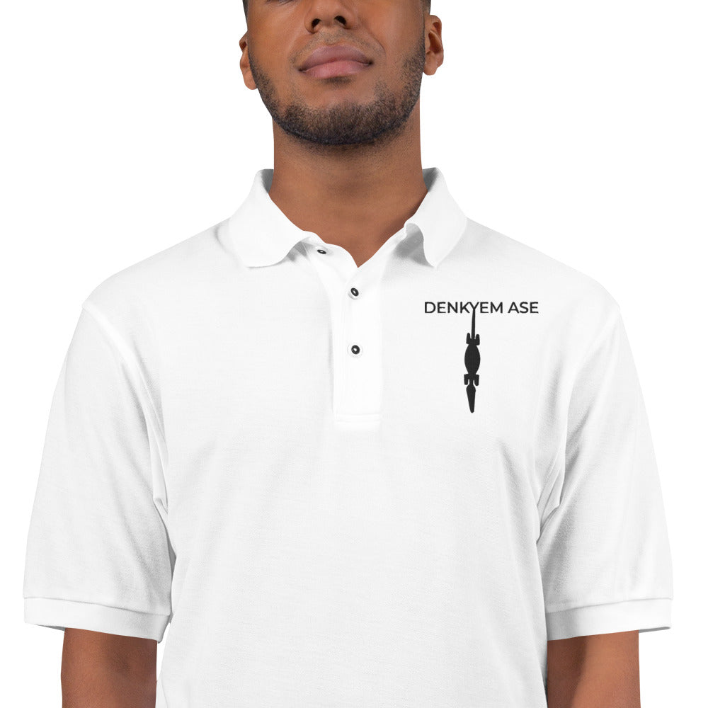 DENKYEM ASE Men's Embroidered Logo Premium Polo