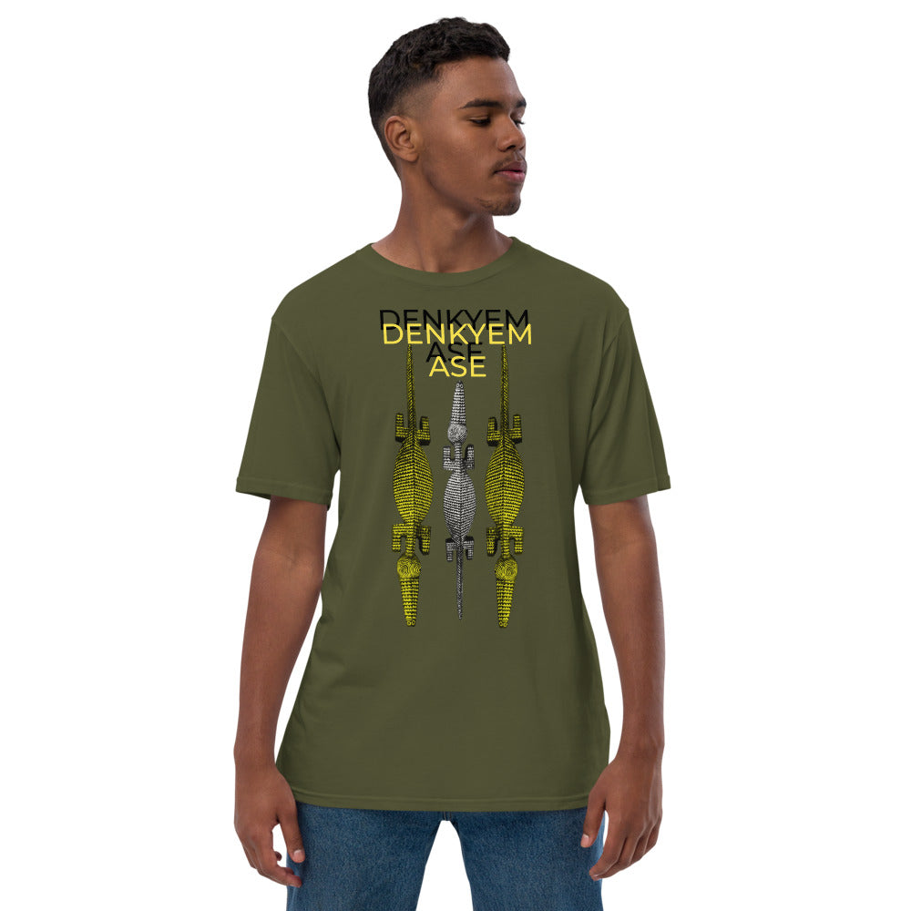 DENKYEM ASE Gold & Silver Bobo/Nuna/Bwa Crocodile Masks Hologram Logo T-shirt (premium viscose hemp eco-friendly t-shirt T-shirt)