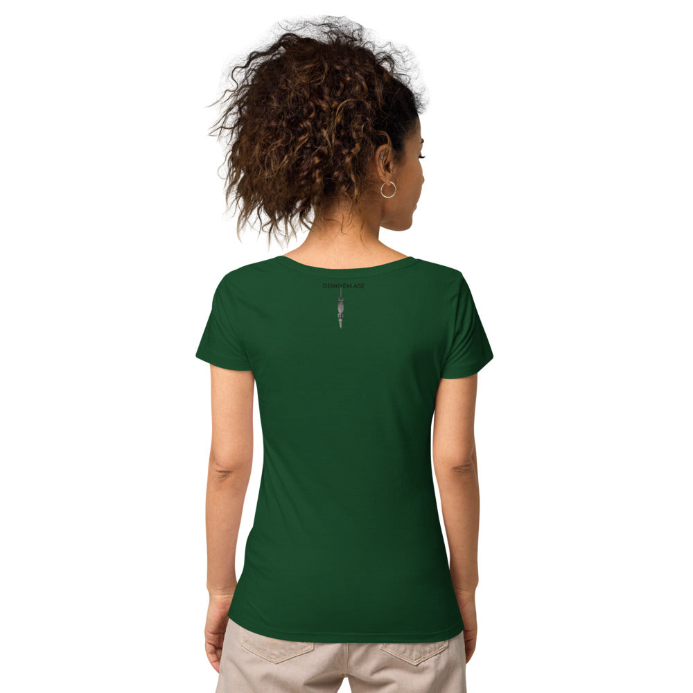 DENKYEM ASE Digi-Gold Logo Women’s basic organic t-shirt