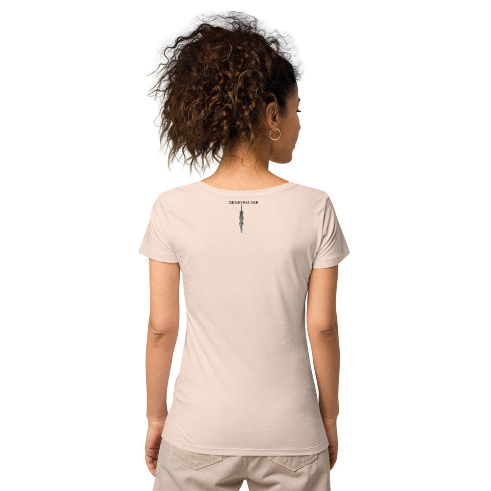 DENKYEM ASE "Benin Bronzes FESTAC '77 Retro" Women’s basic organic t-shirt