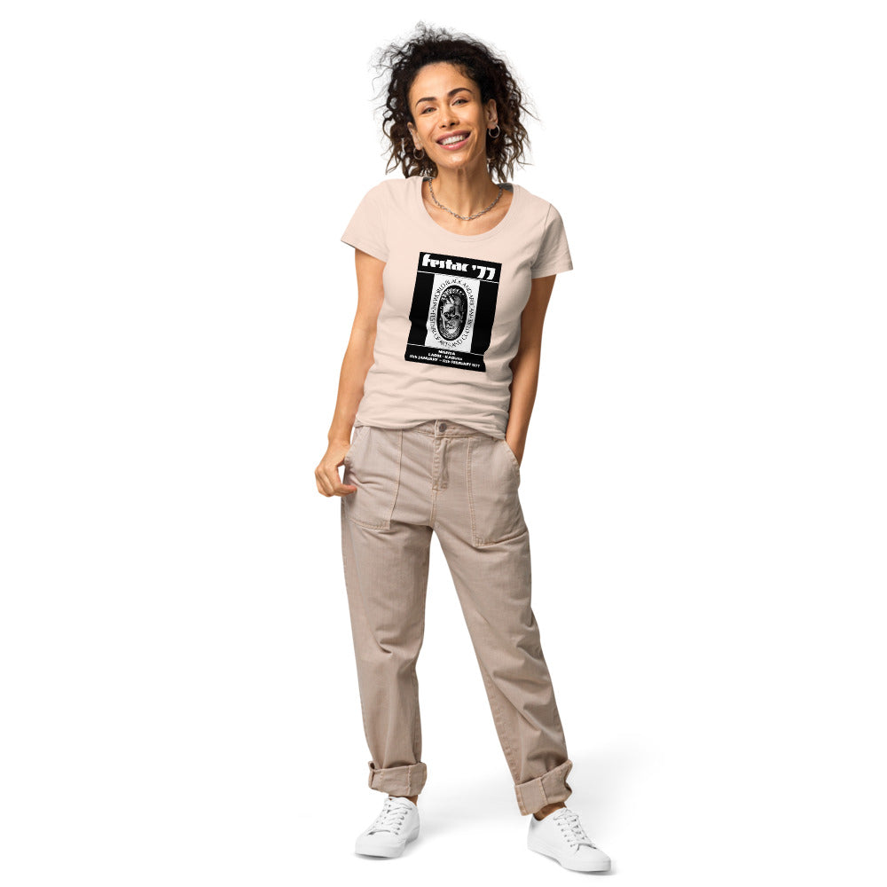 DENKYEM ASE "Benin Bronzes FESTAC '77 Retro" Women’s basic organic t-shirt