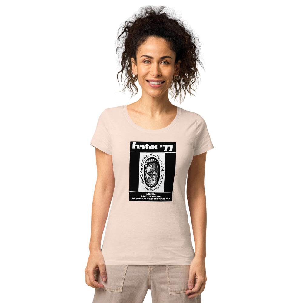 DENKYEM ASE "Benin Bronzes FESTAC '77 Retro" Women’s basic organic t-shirt
