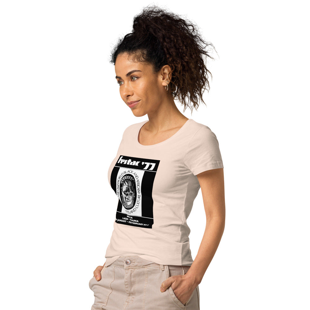 DENKYEM ASE "Benin Bronzes FESTAC '77 Retro" Women’s basic organic t-shirt