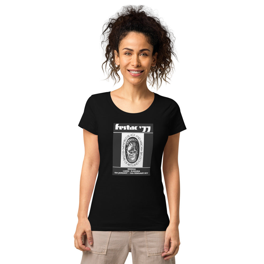 DENKYEM ASE "Benin Bronzes FESTAC '77 Retro" Women’s basic organic t-shirt
