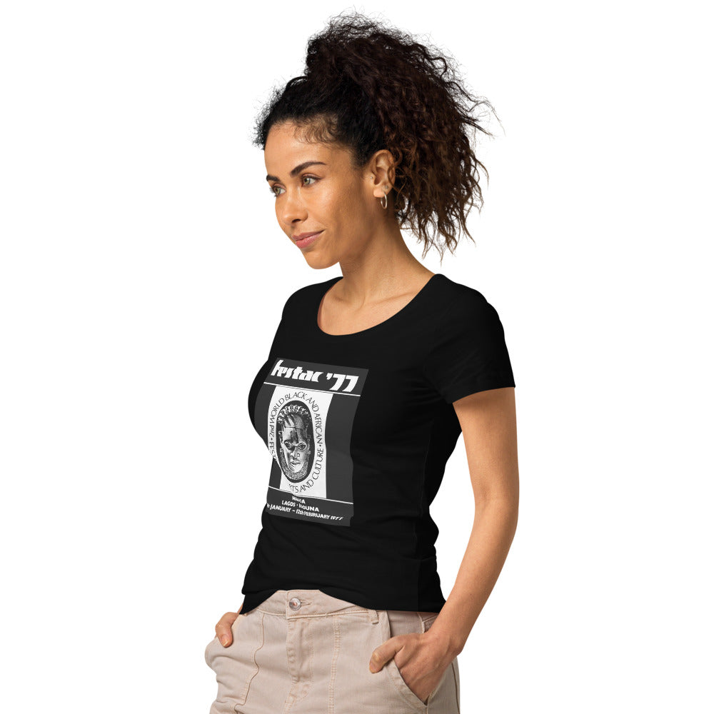 DENKYEM ASE "Benin Bronzes FESTAC '77 Retro" Women’s basic organic t-shirt