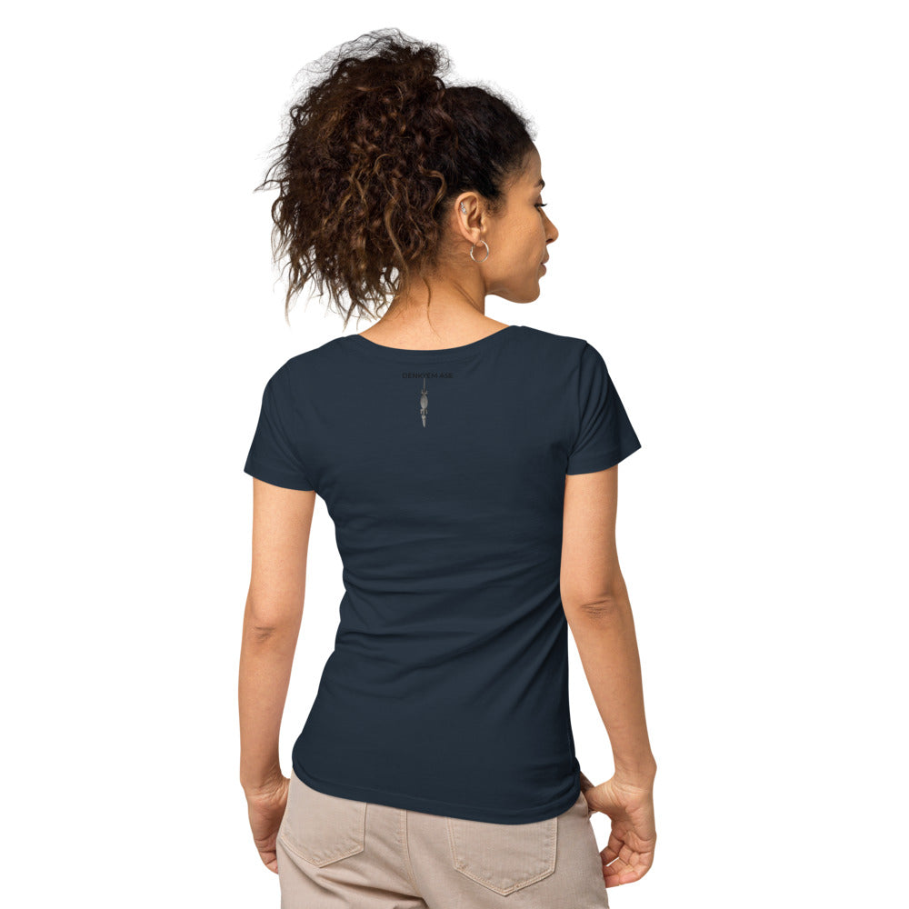 DENKYEM ASE Digi-Gold Logo Women’s basic organic t-shirt