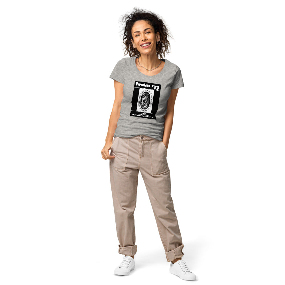 DENKYEM ASE "Benin Bronzes FESTAC '77 Retro" Women’s basic organic t-shirt