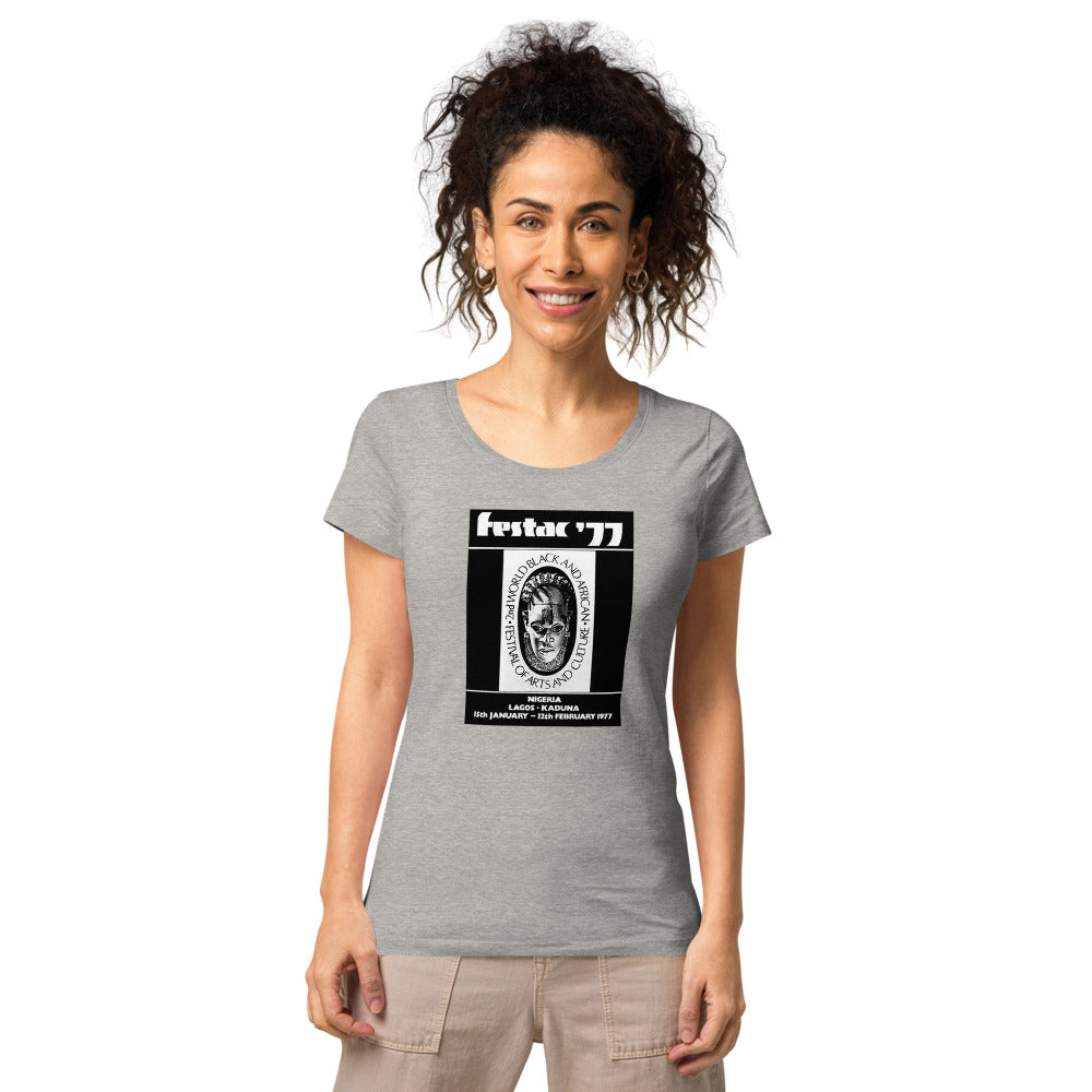 DENKYEM ASE "Benin Bronzes FESTAC '77 Retro" Women’s basic organic t-shirt