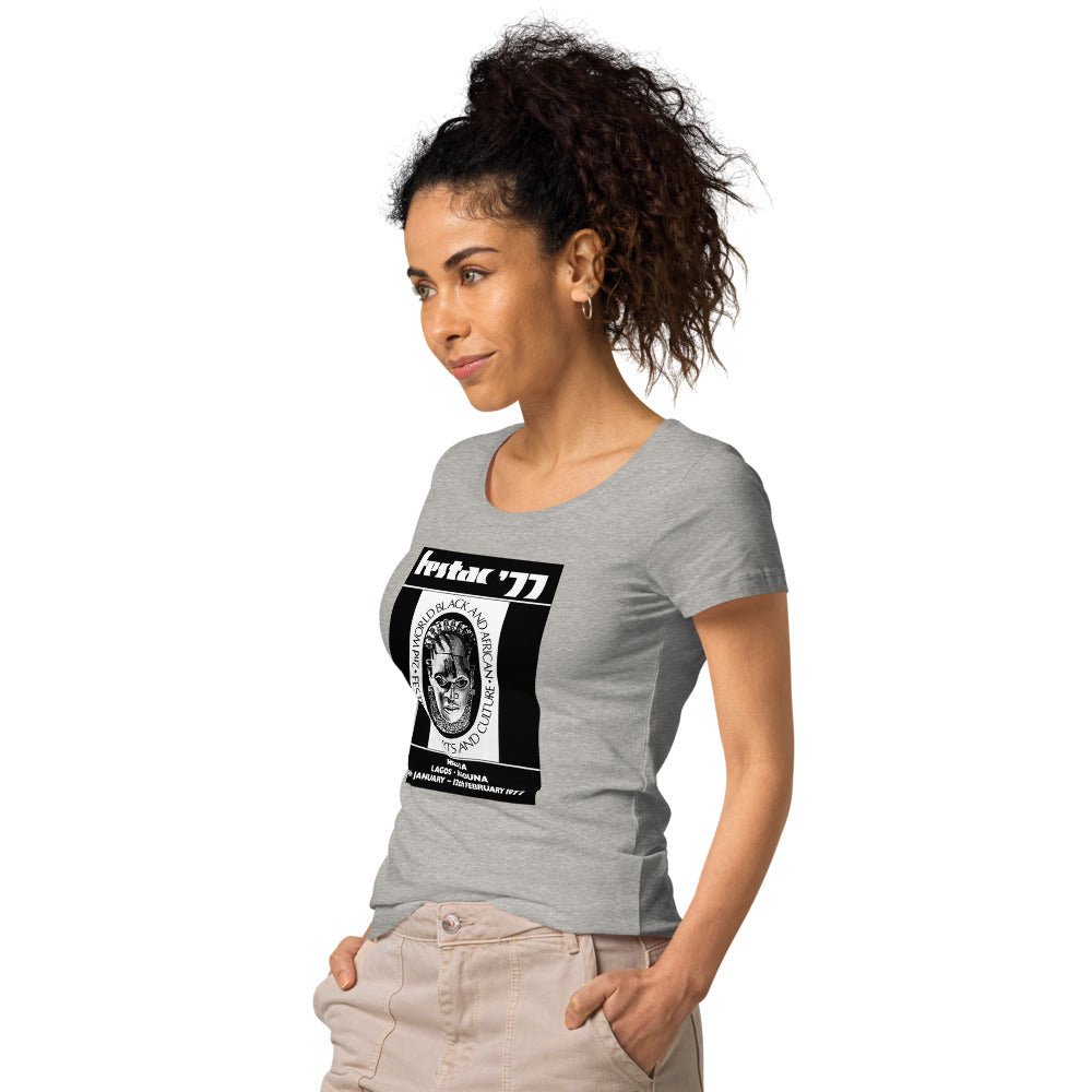 DENKYEM ASE "Benin Bronzes FESTAC '77 Retro" Women’s basic organic t-shirt